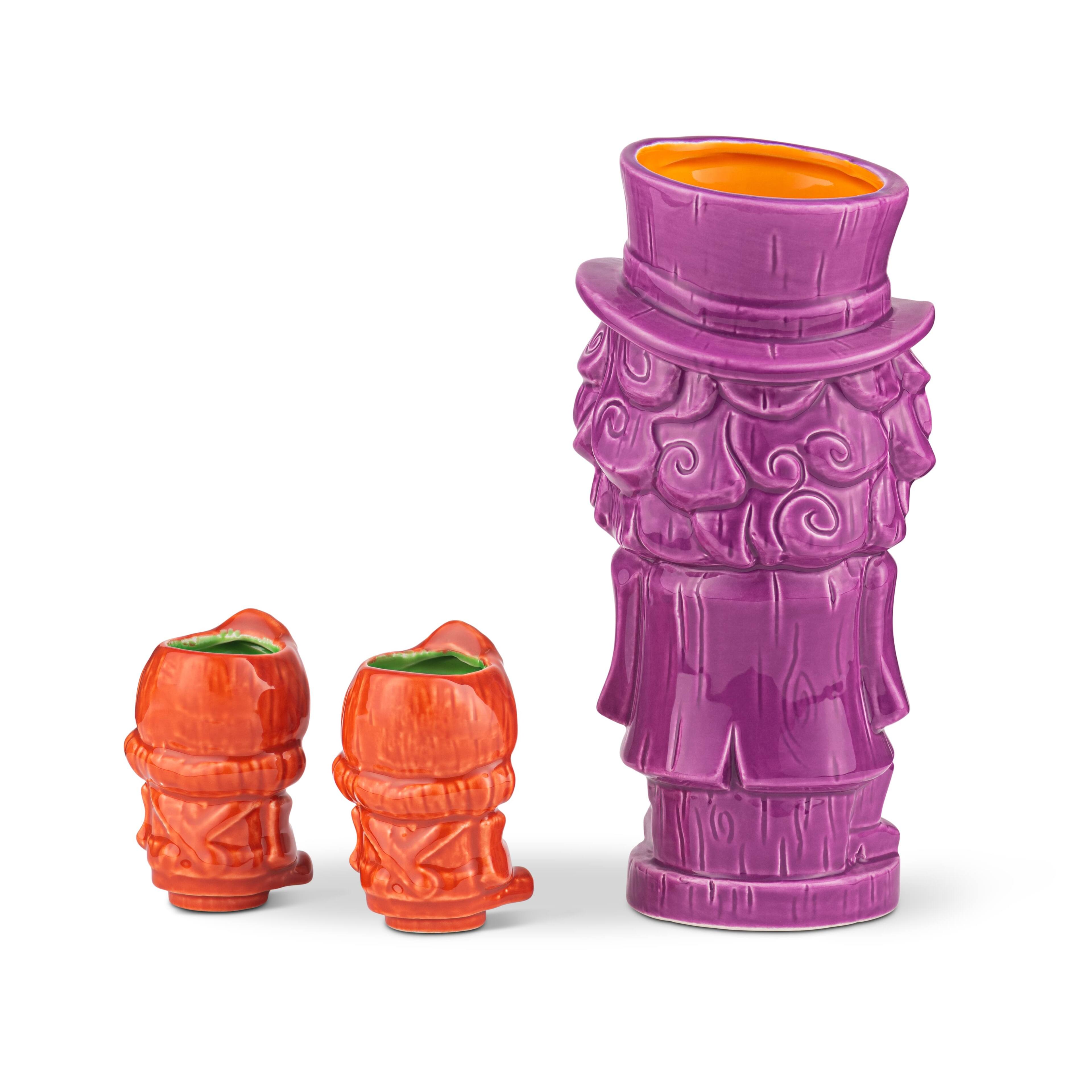 Alt View 1. ThinkGeek - Geeki Tikis Willy Wonka And The Chocolate Factory Mug Set | Ceramic Tiki Cups - Purple.