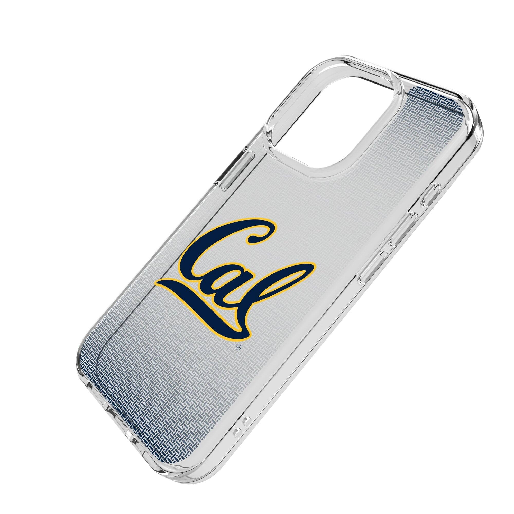 Alt View 1. Keyscaper - Cal Bears Linen Logo iPhone Clear Case - 13 Pro Max - Multicolor.
