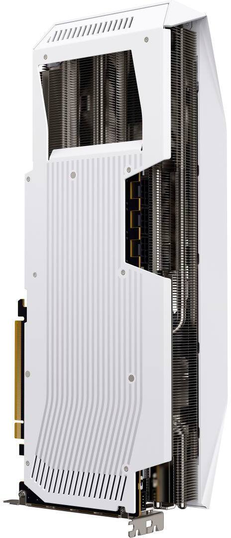 Back. XFX - Mercury AMD Radeon RX 9070XT OC Magnetic Air Edition 16GB GDDR6 PCI Express 5.0 Gaming Graphics Card with RGB - White.