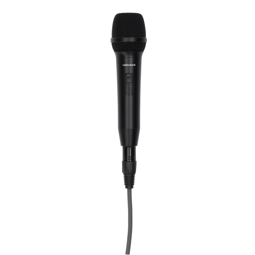 RadioShack - Dynamic Wired Microphone (3202723): 16.4 ft cable, noise reduction, clear vocals, high-quality audio