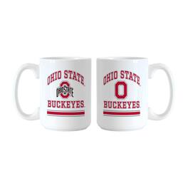 Logo Brands - Ohio State Buckeyes 15oz. Current & Throwback Mug Set - Multicolor