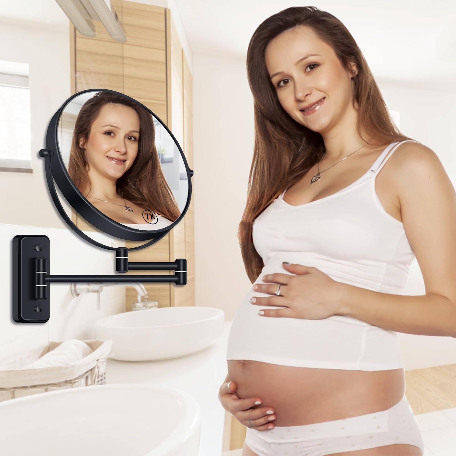 Back. Earthley Blooms - Mirror High Quality Product with Modern Design for Daily Use Elegant Stylish Appearance with Enhance - Chrome-8"L x 8"W.