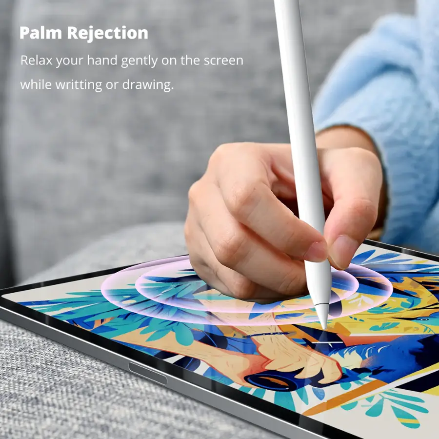 Palm Rejection: Relax your hand gently on the screen while writing or drawing.
