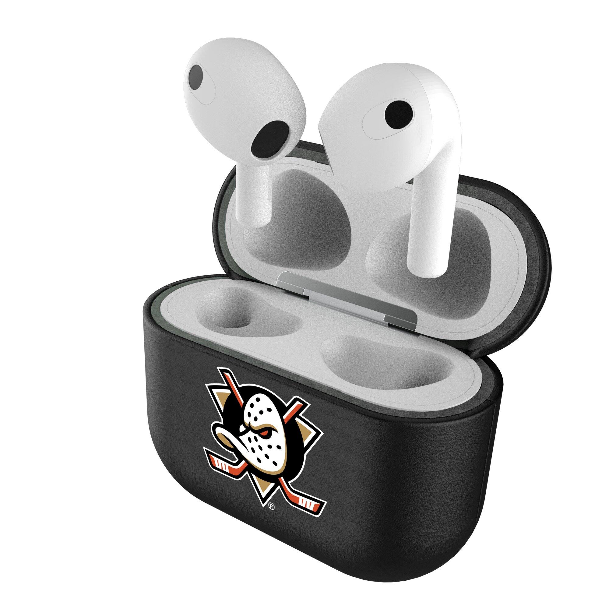Alt View 3. Keyscaper - Anaheim Ducks Anaheim Ducks Insignia 3rd Generation AirPods Case Cover - Black.