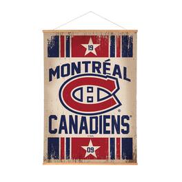Evergreen Enterprises - Montreal Canadiens 36" x 54" Large Canvas Wall Art Tapestry with Wood Frame - Multicolor