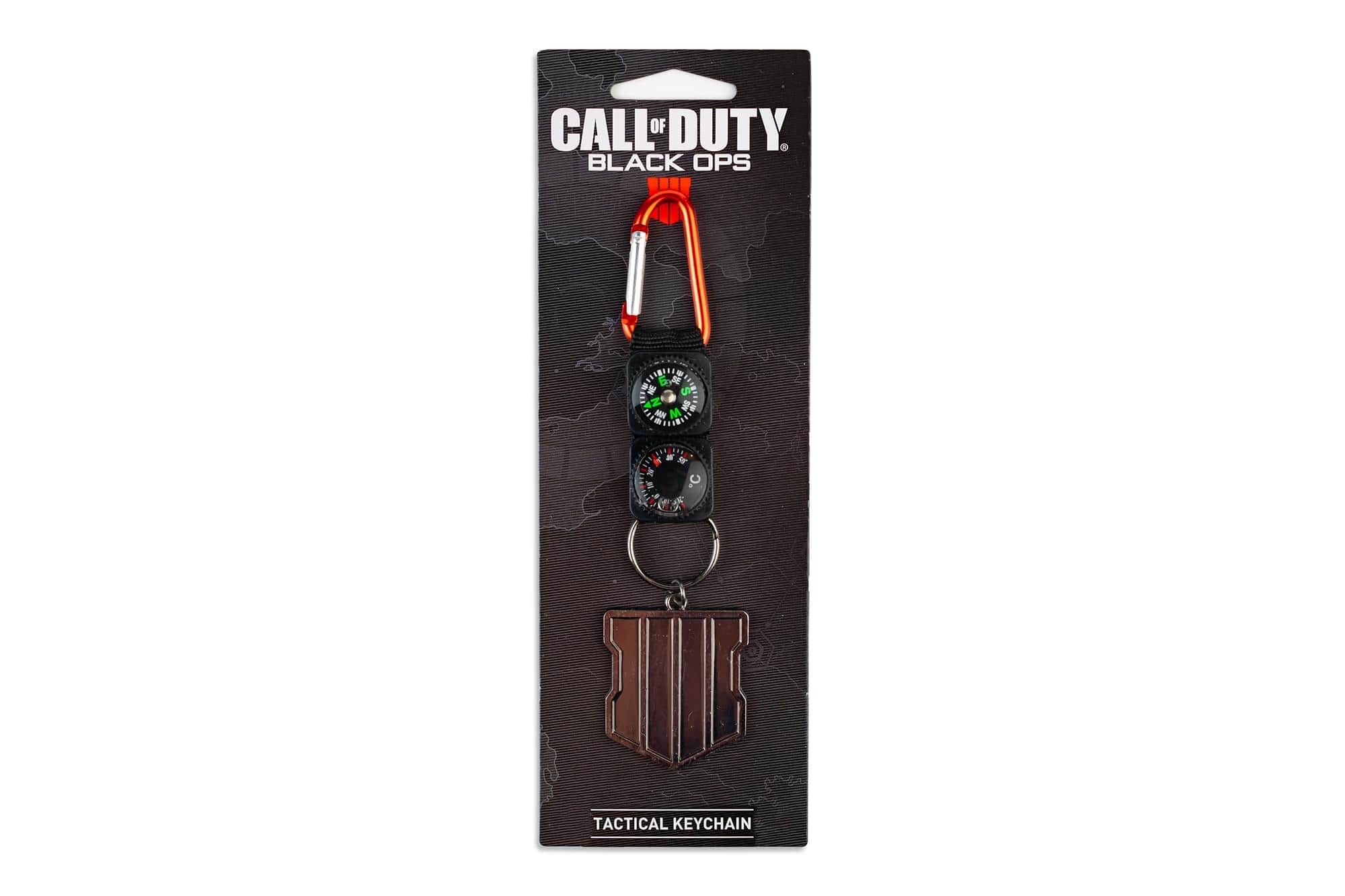 Exquisite Gaming - Call of Duty: Ops 4 Logo & Keychain Compass Set | Includes Thermometer - Black