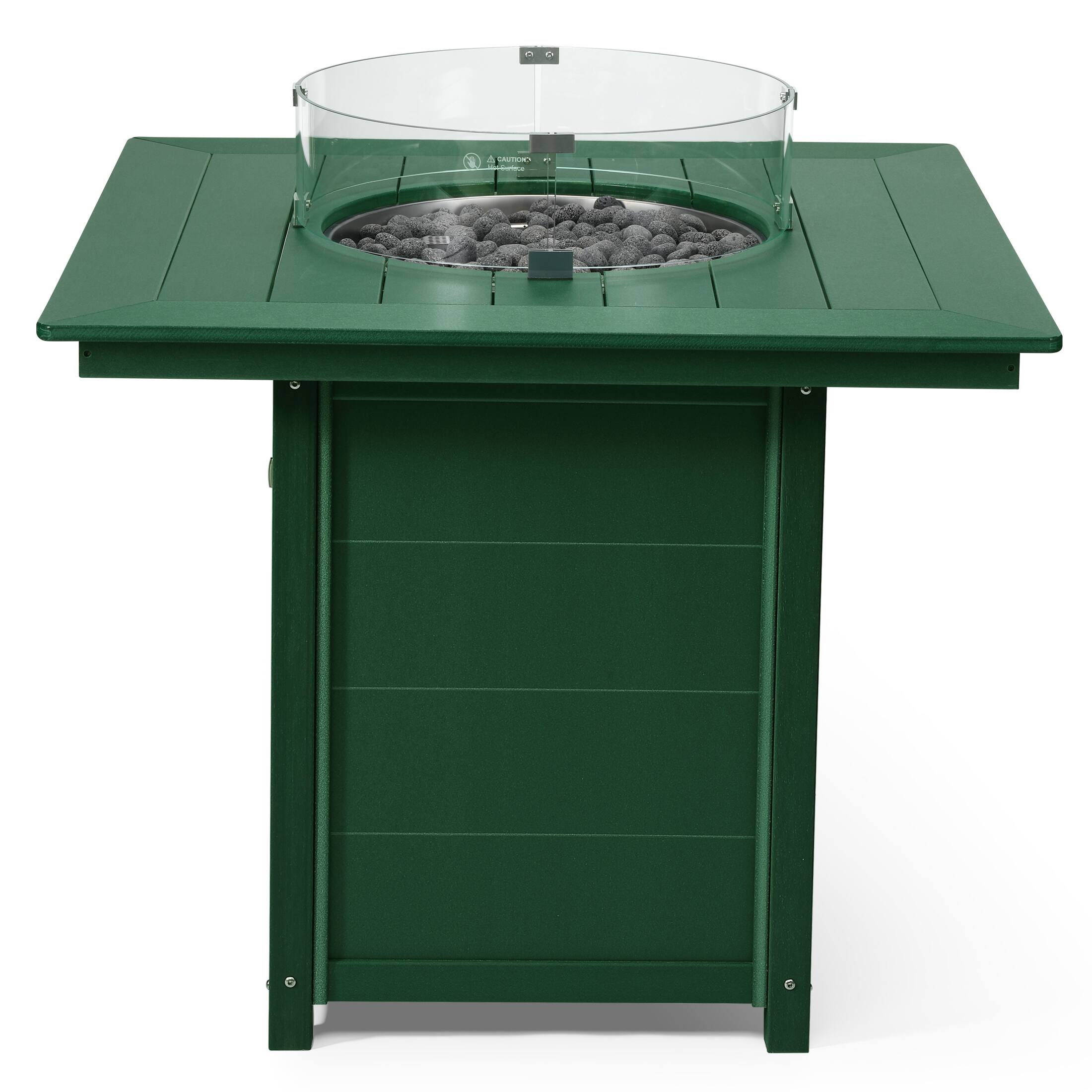 Alt View 1. WestinTrends - WestinTrends Helios 42" Modern Outdoor Patio Gas Propane Square Fire Pit Table.