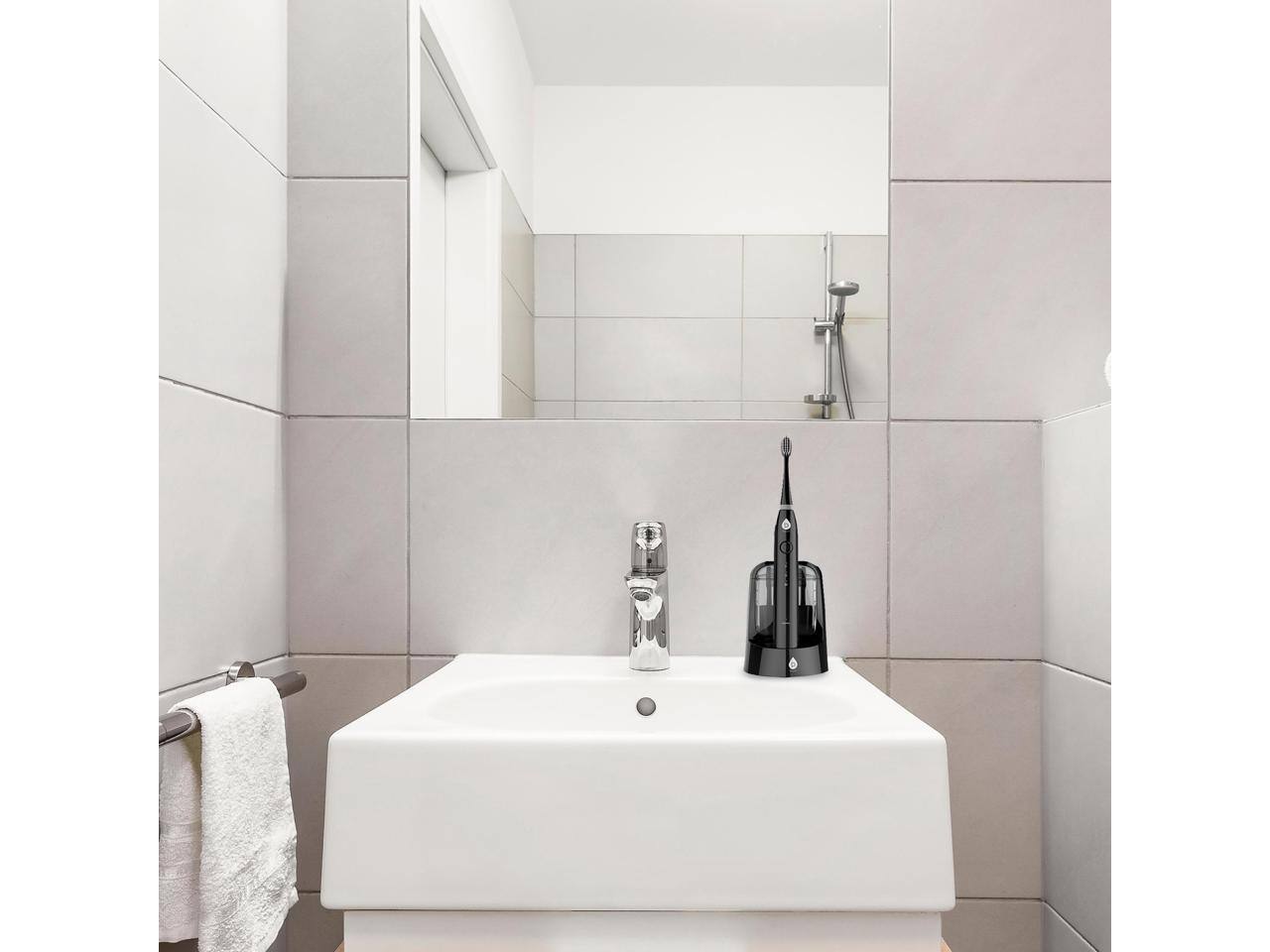 Alt View 6. Pursonic - Pursonic Sonic toothbrush with UV sanitizing function Black.