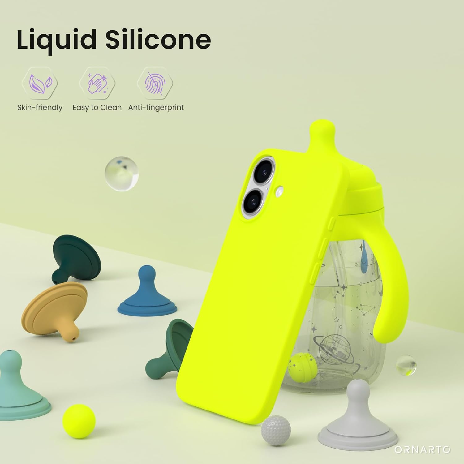 Liquid Silicone Skin-friendly Easy to Clean Anti-fingerprint ORNARTO
