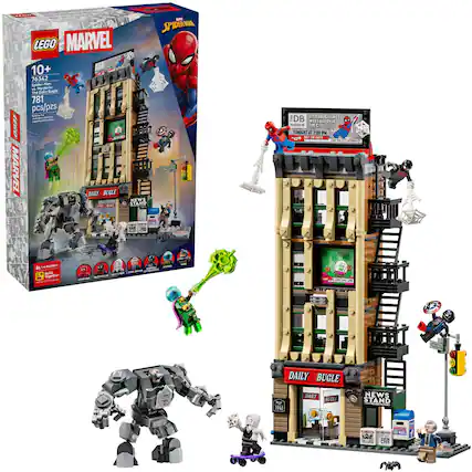- SPIDER-MAN LEGO MARVEL - 10+ 76342 Spider-Man Mysterio: The Daily Bugle 781 pcs/pzs
- LEGO MARVEL BUCLE DAILY NEWS STAND - DB LDERSIC LEMES 1 ASIL TRA NEWE TAL TOMIGHT a 1:00 PM
- DAILY BUGLE 7941 DAILY BUGLE NEWS STAND
- 2+ Builders Together