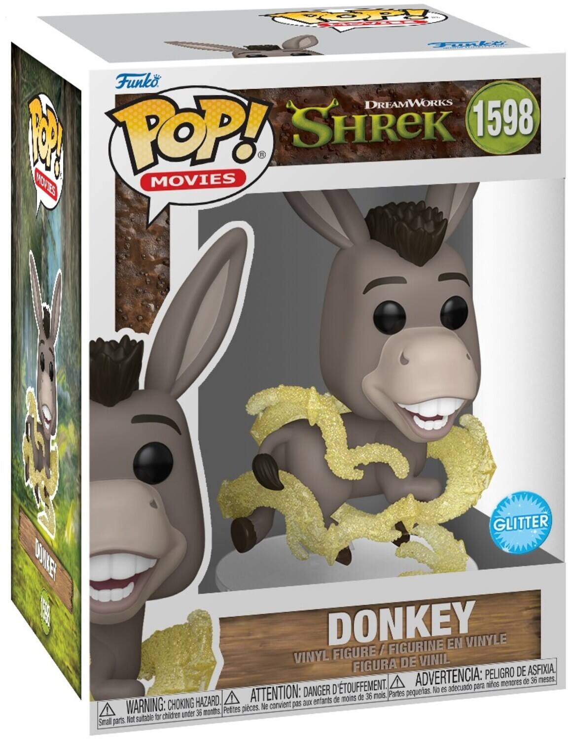 Funko, DREAMWORKS, 1598, MOVIES, GLITTER, DONKEY, FIGURINE, EN, VINYLE, FIGURE, 1, VINYL, DE, FIGURA, DE, ASFIXIA, ADVERTENCIA, PELIGRO, DE, TOUFFEMENT, D', ATTENTION, DANGER, D', CHOKING, HAZARD, WARNING, PARTES, PEQUEIAS, NO, ES, SUITABLE, FOR, CHILDREN, UNDER, 36, MONTHS, PETITES, PIECES, NE, CONVIENT, PAS, AUX, ENFANTS
