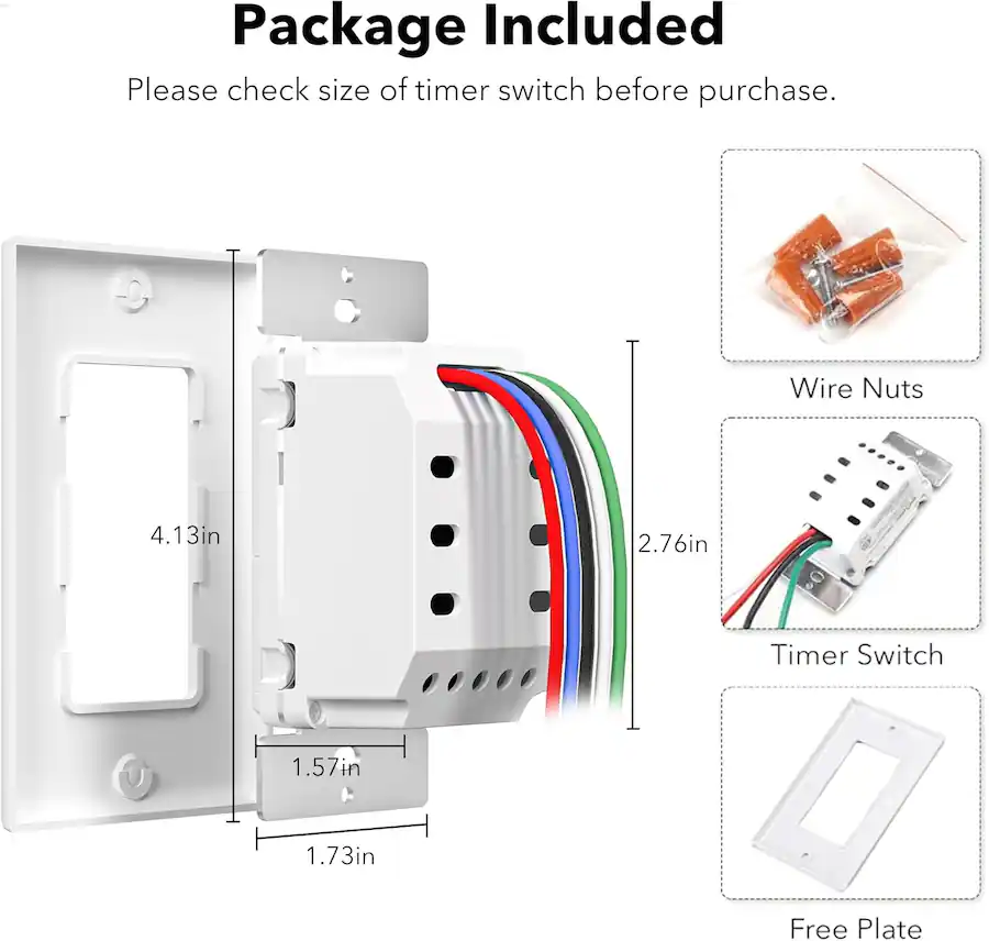 BN LINK 7 Day Programmable In Wall Timer Switch, Lights, Fans & Motors ...