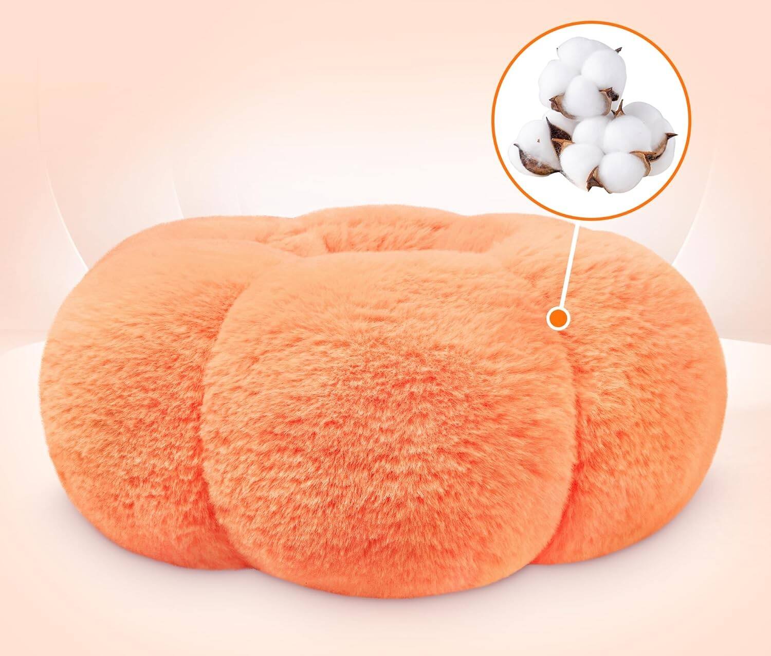 Alt View 4. FINEAK - Pumpkin Tablet Pillow Stand with Snack Bowl & Adjustable Viewing - Orange.