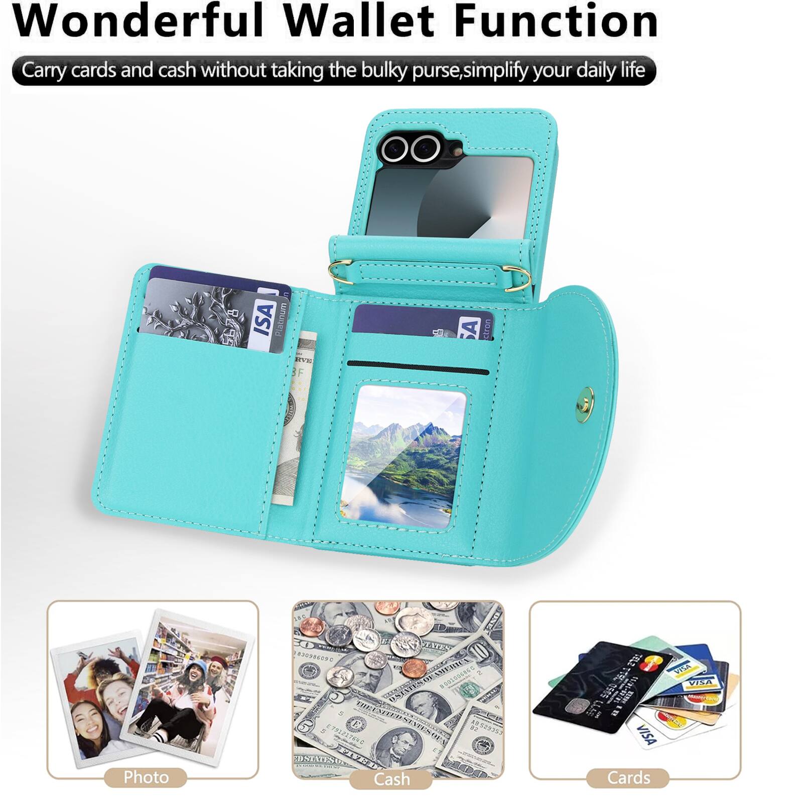 Wonderful Wallet Function  
Carry cards and cash without taking the bulky purse, simplify your daily life  

ISA  
ISA Platinum  
Photo  
Cash  
Cards  

E 45 ISA Platium A ctron Photo 1NE TATEA 0a9 OL MERIE ATEN CR b THIEST O 2 49529359 SPSTESENT OSTATES FPX Cash CELZ 5s I s In VISA Cards VISA VINA