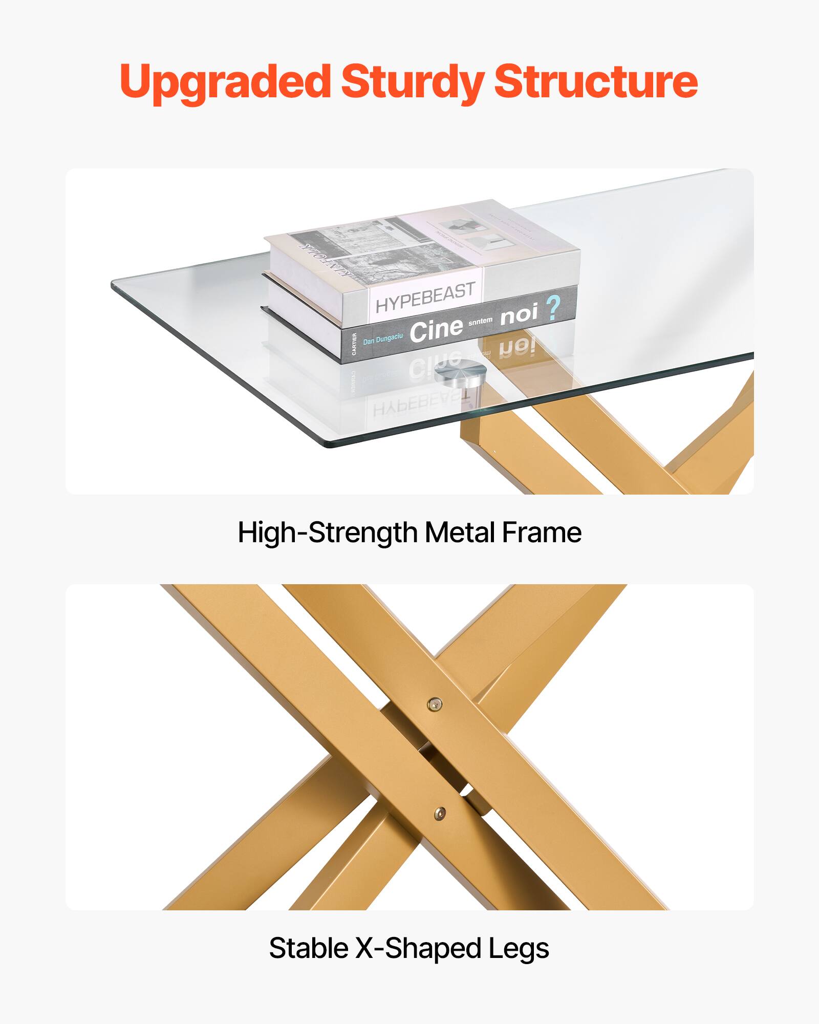 Upgraded Sturdy Structure

High-Strength Metal Frame

Stable X-Shaped Legs