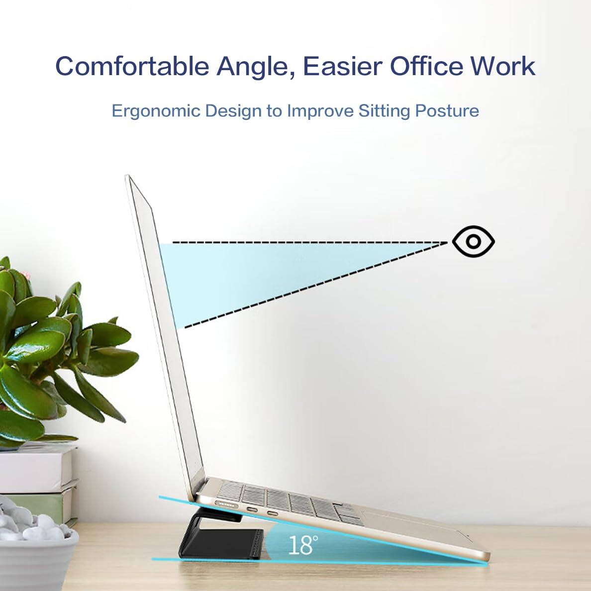 Comfortable Angle, Easier Office Work  
Ergonomic Design to Improve Sitting Posture  
18°