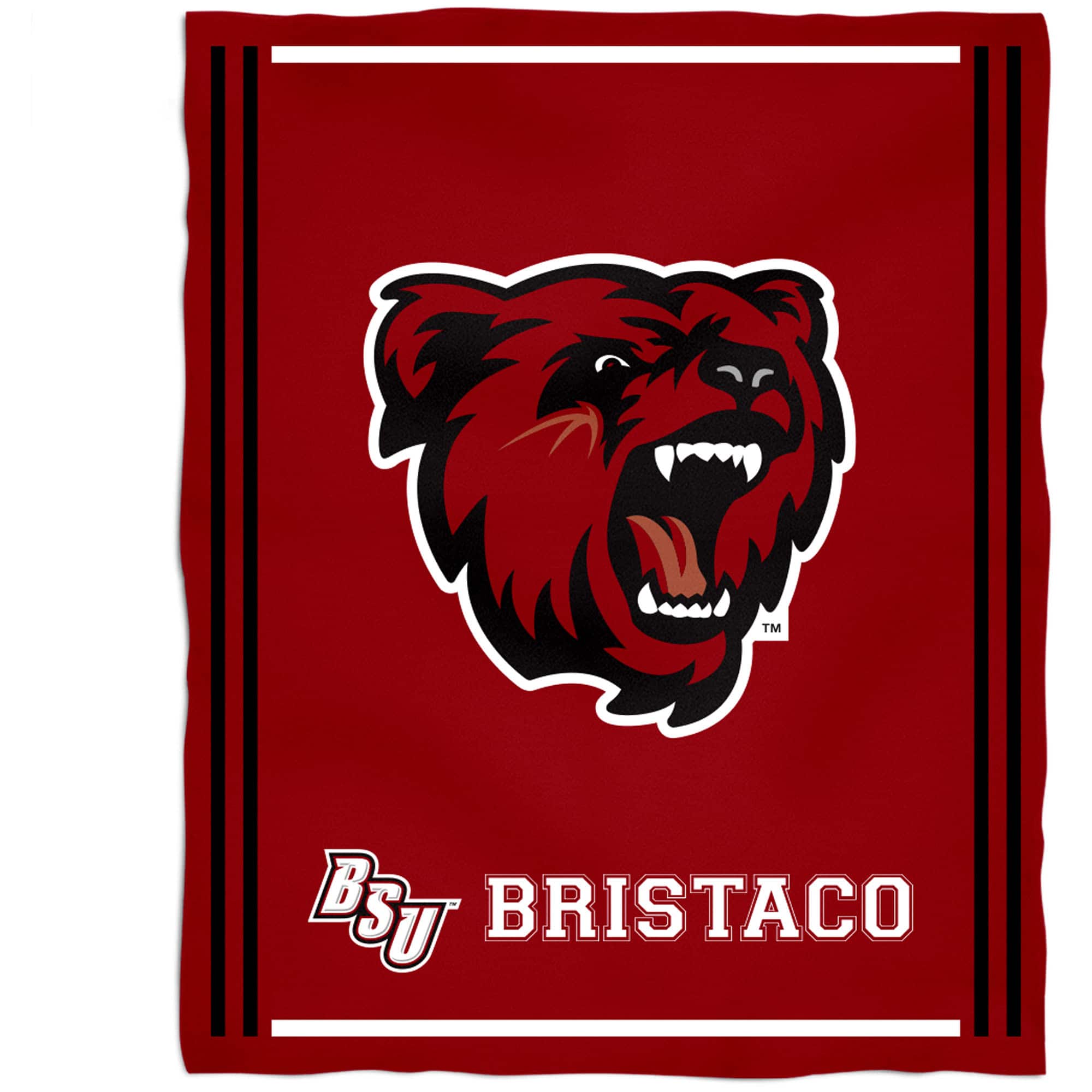 Vive La Fete - Bridgewater State Bears 36'' x 48'' Children's Mascot Plush Blanket - Multicolor