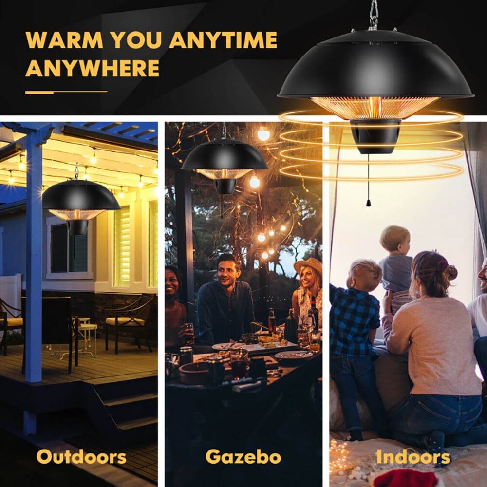 WARM YOU ANYTIME ANYWHERE

Outdoors  
Gazebo  
Indoors