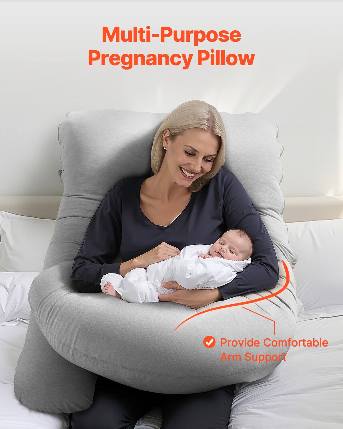 Multi-Purpose Pregnancy Pillow

Provide Comfortable Arm Support
