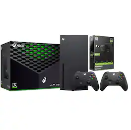 Xbox Series X 1TB Disc Console with Extra Controller and Battery Pack Bundle