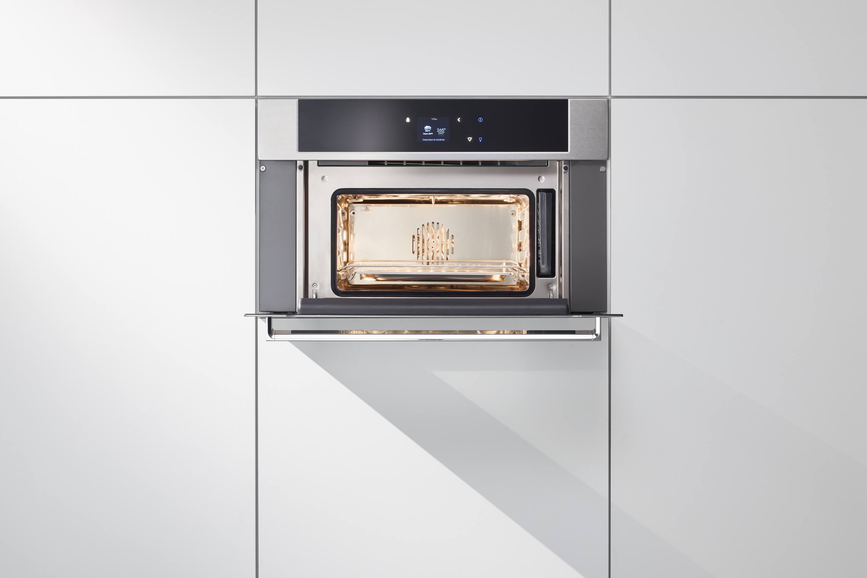 Alt View 2. Viking - 30” Viking RVL Collection 1.4 cu. ft. Built-In Single Electric True Convection Steam Oven - Stainless Steel - Stainless Steel.