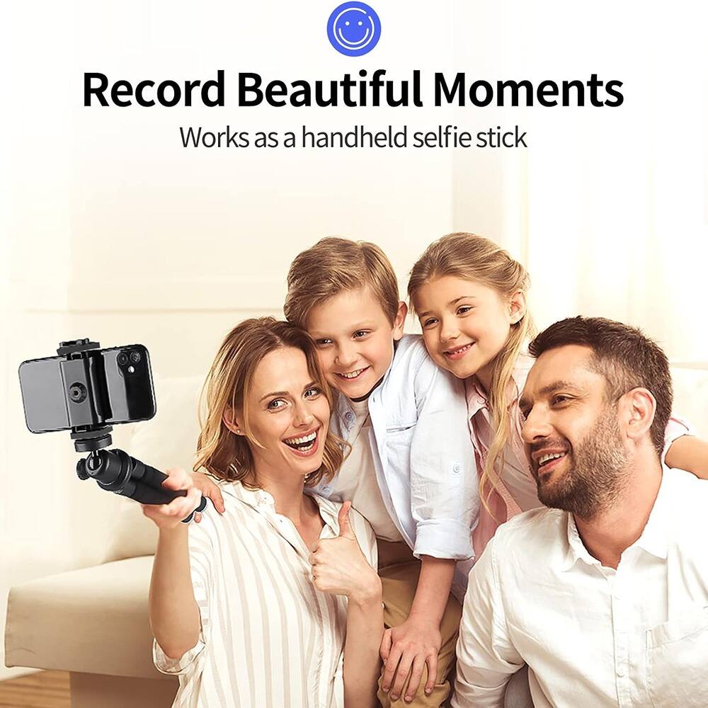 Record Beautiful Moments  
Works as a handheld selfie stick