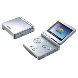 Refurbished Excellent - GameBoy Advance SP System Platinum Silver w/Charger - Nintendo Game Boy