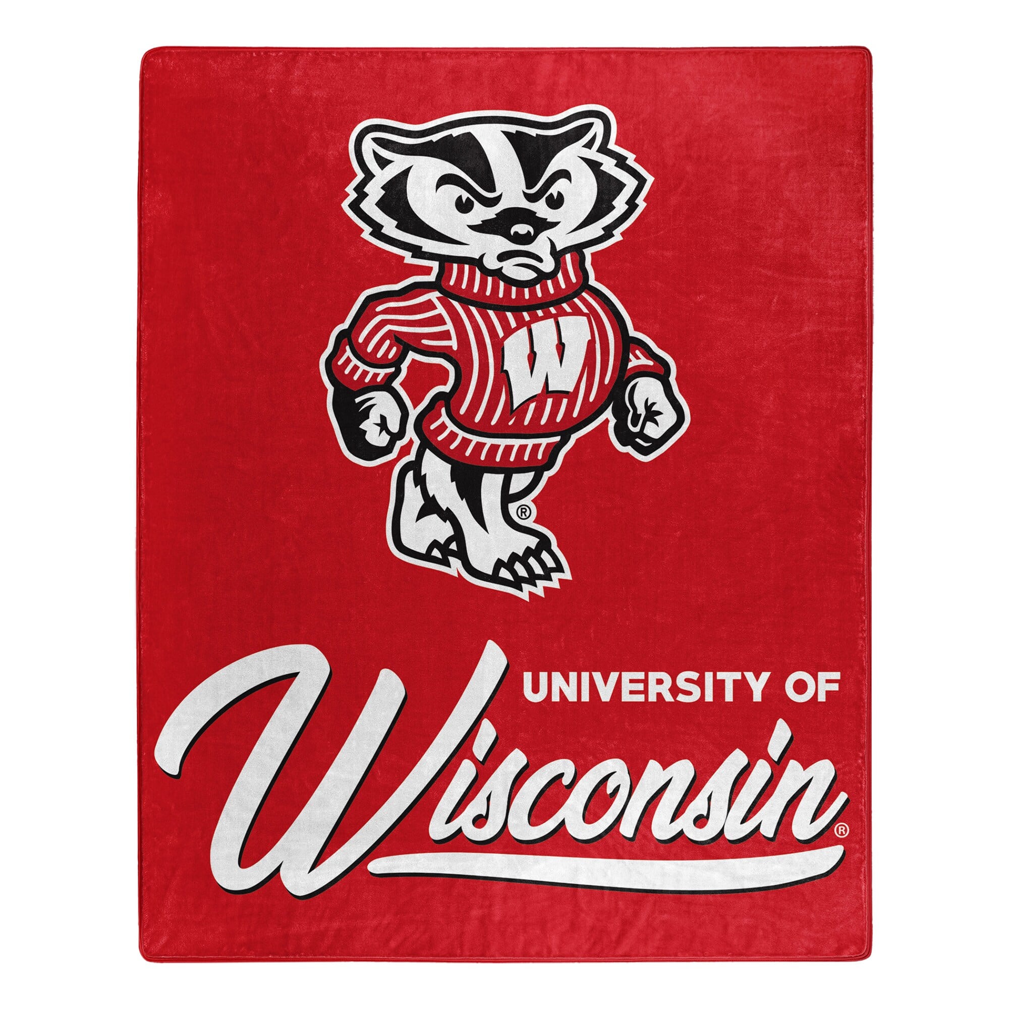Northwest - Wisconsin Badgers 50" x 60" Signature Raschel Plush Throw Blanket - Multicolor