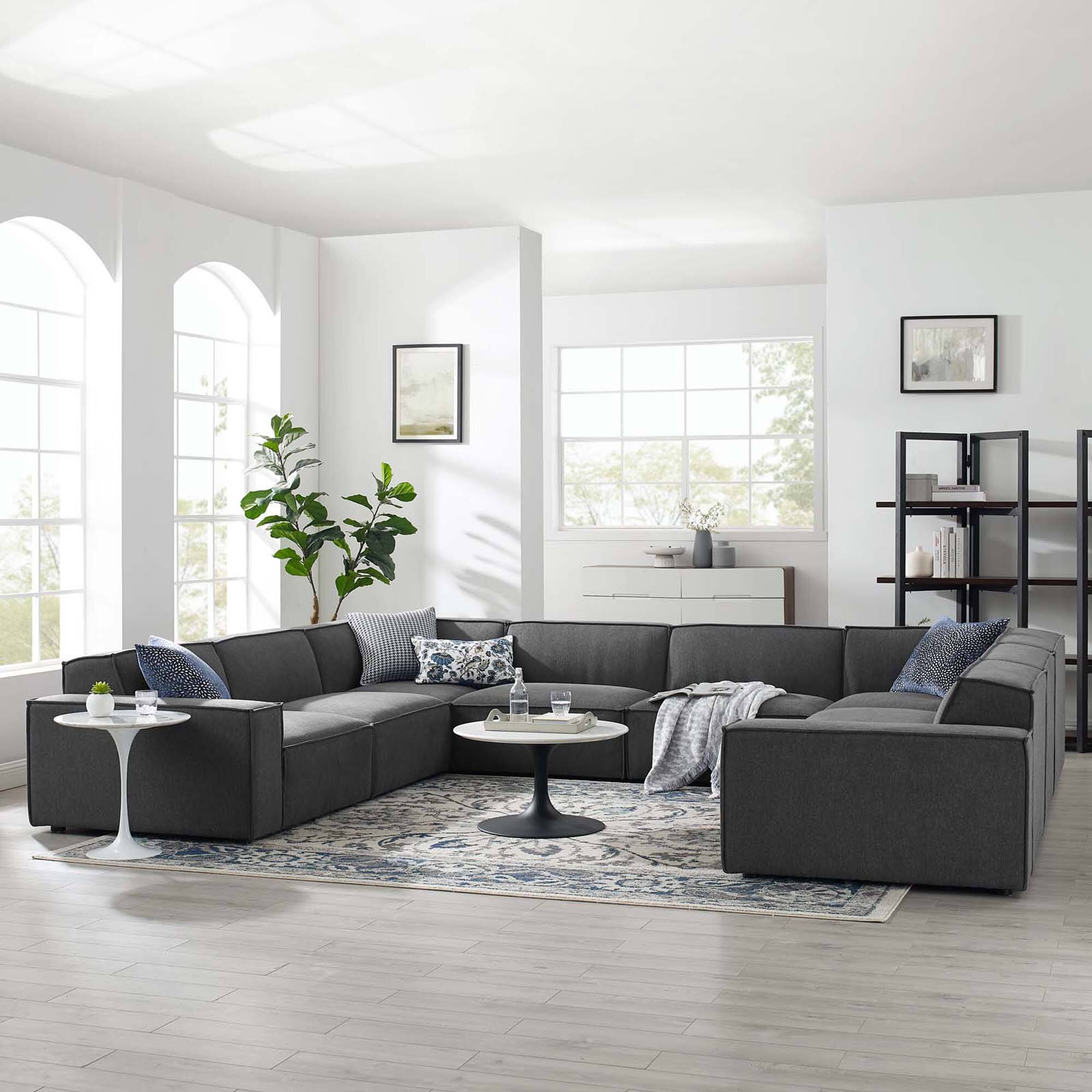Alt View 6. Modway - Restore 8-Piece Sectional Sofa by Modway - Brown.