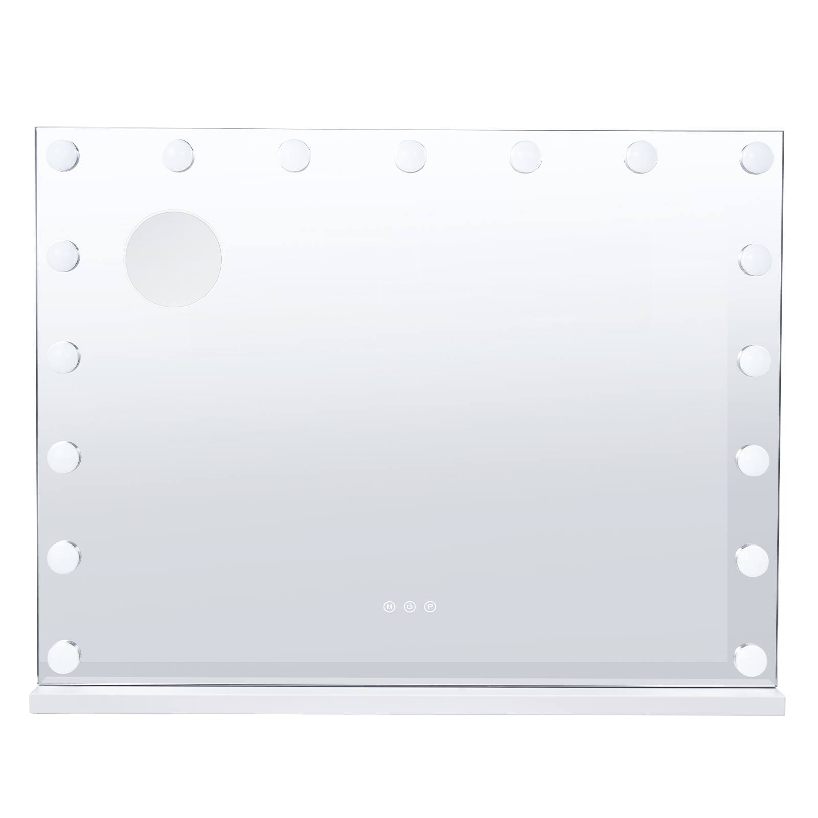 Alt View 5. VEVOR - Hollywood Vanity Mirror With Lights, Dimmable Bulbs&3 Color Lighting Modes, Makeup Mirror w/ Detachable 5X Magnification - White.