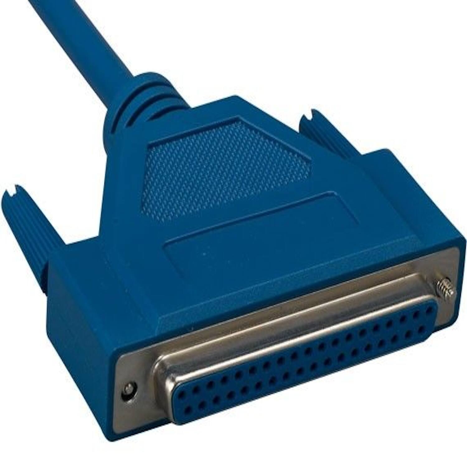 Left. Sanoxy - 10ft Smart Serial Cable 26-Pin Male to DB37 Female, Compatible with Cisco CAB-SS-449FC - Blue.