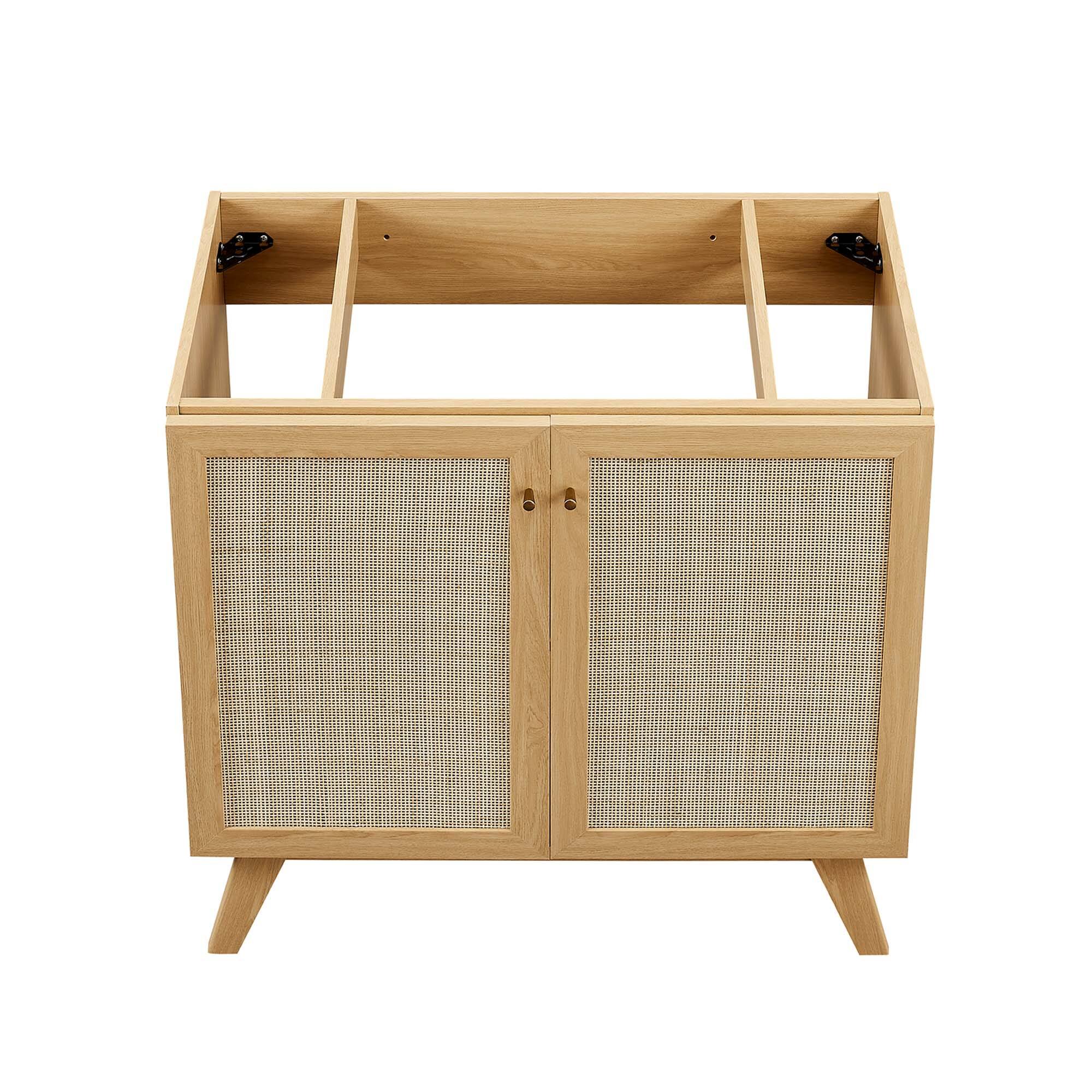 Alt View 8. Modway - Soma Bathroom Vanity with White Basin Included by Modway - Oak White.