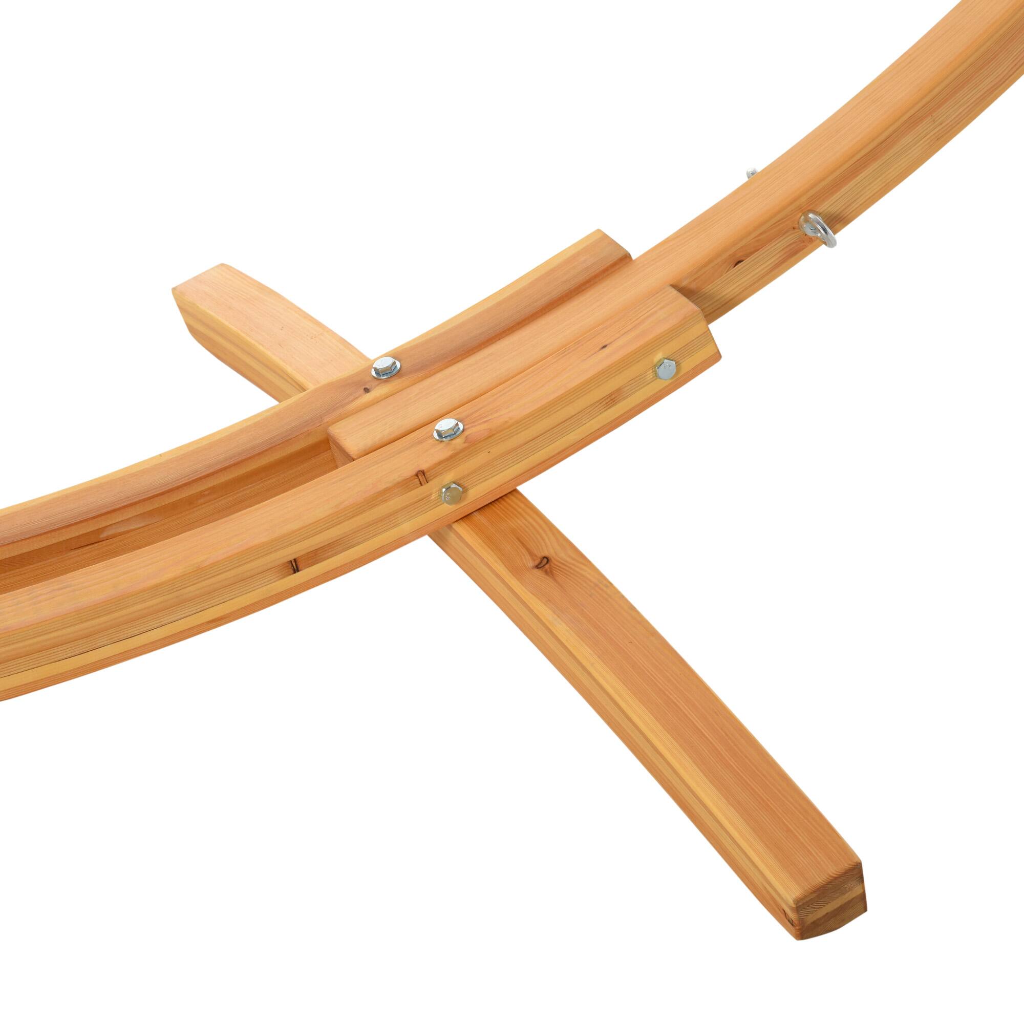 Alt View 7. Outsunny - 10.6' Wooden Hammock Stand Universal Garden Picnic Camp Accessories, 264lbs - Natural Wood.