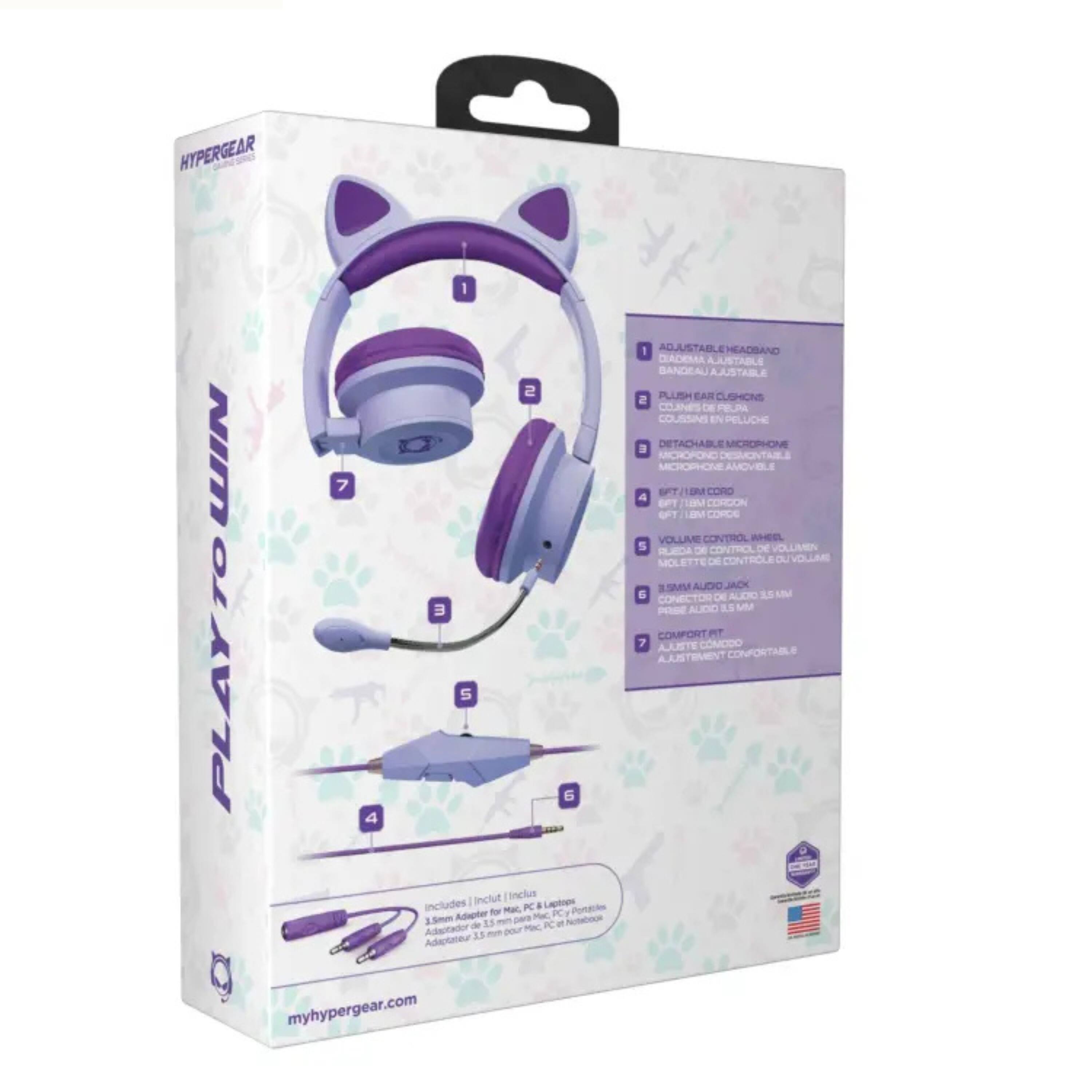 HYPERGEAR PLAY TO WIN

1. Adjustable Headband
2. Plush Ear Cushions
3. Detachable Microphone
4. 1M Cord
5. Volume Control
6. 3.5mm Audio Jack
7. Comfort Fit

Includes:
- 3.5mm Adapter for PC, Mac, and Laptop
- 1m Cord

myhypergear.com