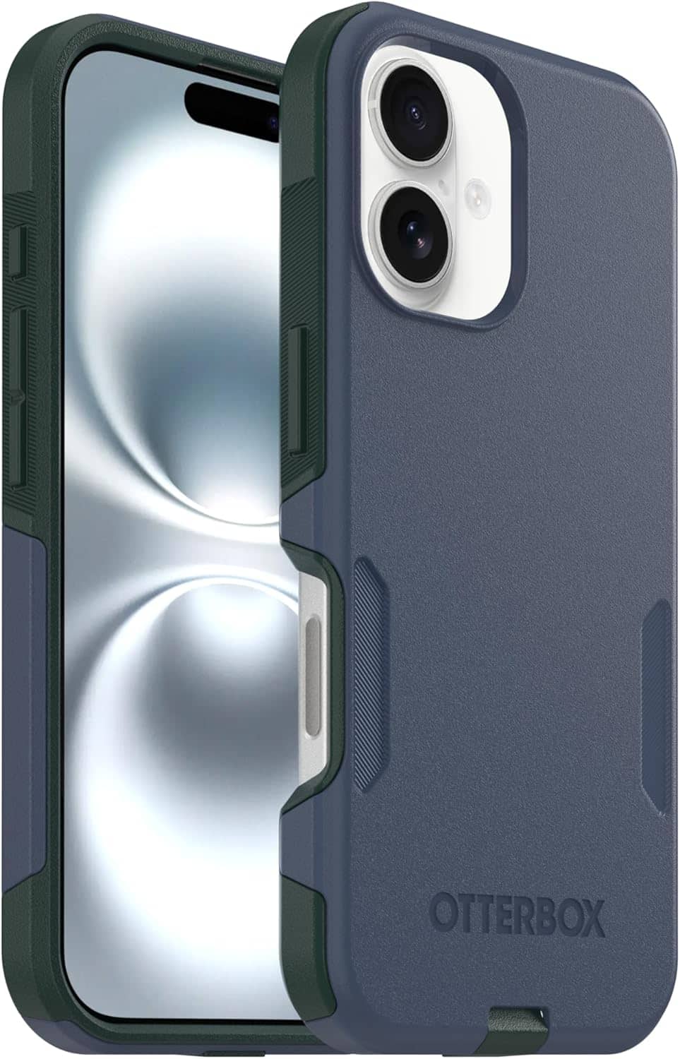 OtterBox - Commuter Series Hard Shell for MagSafe for Apple iPhone 16 - Indigo Marsh (Blue & Green)