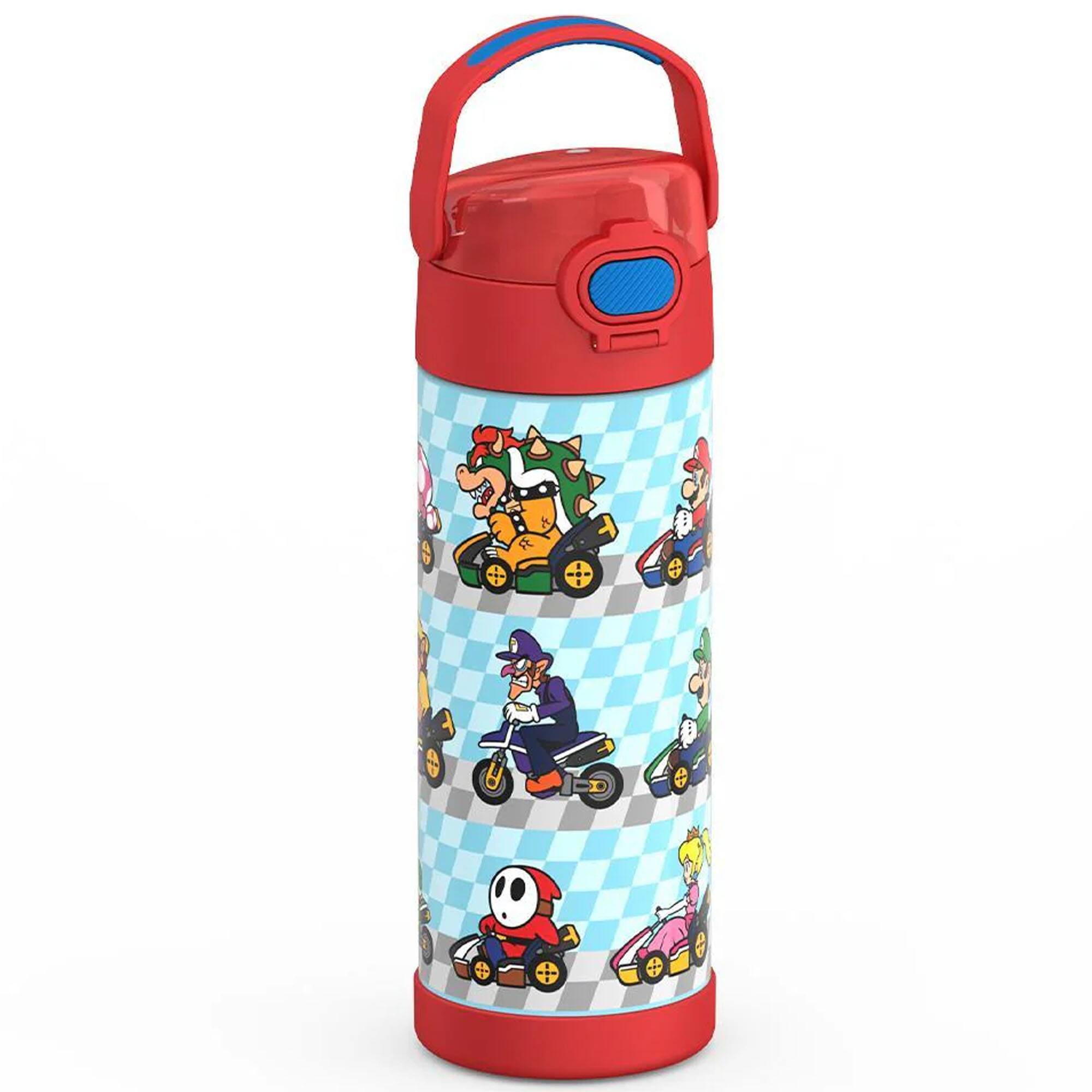 Alt View 1. Thermos - Thermos 16 oz. Kid's Funtainer Stainless Steel Water Bottle - Mario Kart - Mario Kart.