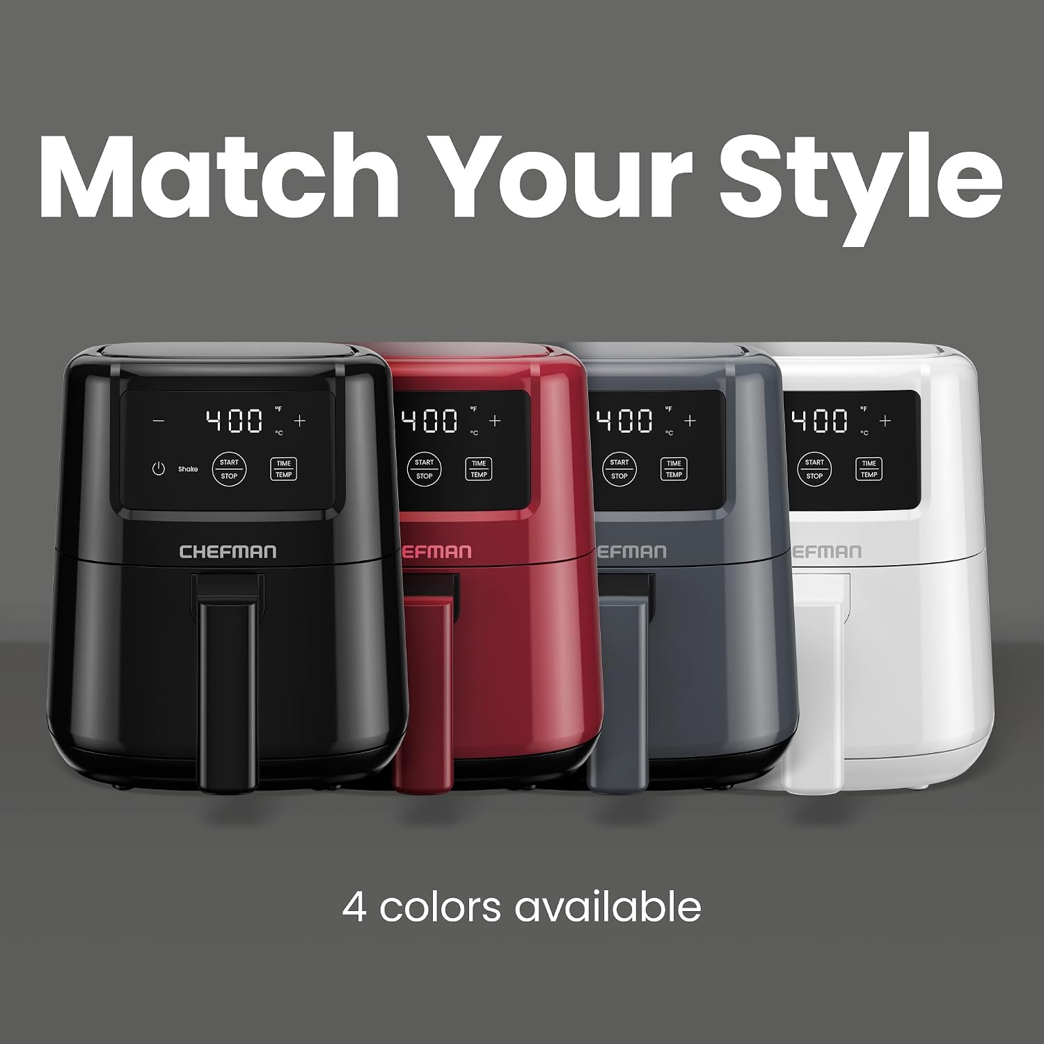 Match Your Style | 400 + 400 + 400 + 400 + stks SART SOP - TMP CMA Se - F STP TMME TAP START S - TP CHEFMAN EFMAN EFMAN EFMAN 4 colors available