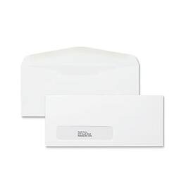 Staples - #10 Window Envelopes, 4 1/8" x 9 1/2", 500/Box - White Wove