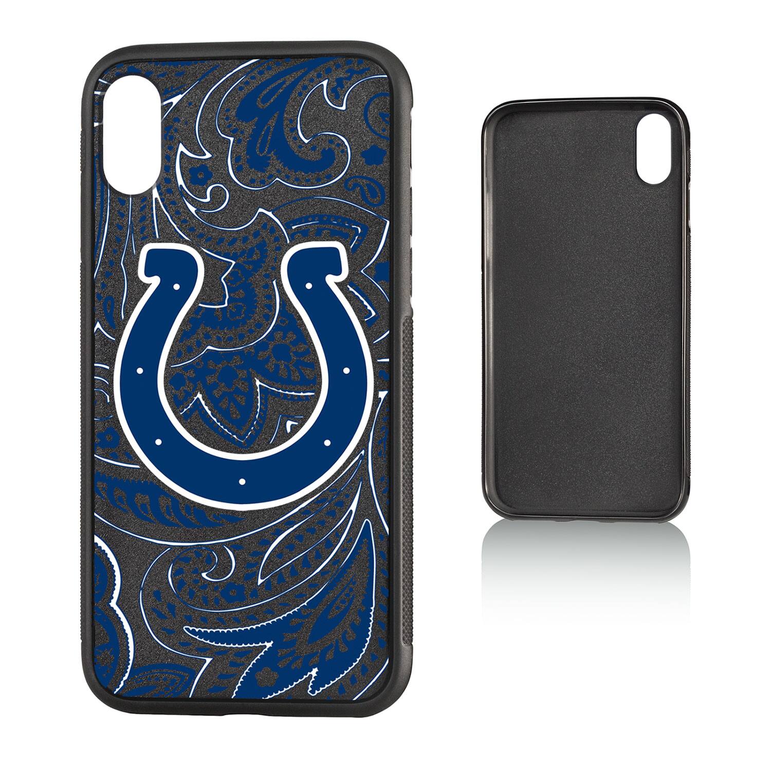 Alt View 2. Keyscaper - Indianapolis Colts iPhone Paisley Design Bump Case - 14 - Multicolor.