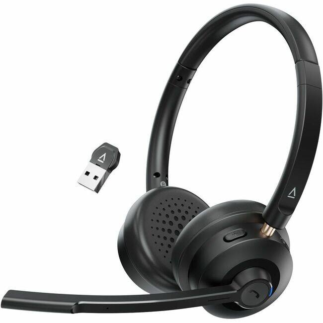 Front. Creative Labs - Creative Chat Wireless Lightweight Wireless On-Ear Headset - Stereo - Wireless - Bluetooth - 20 Hz to 20 kHz - On-ear - Black.