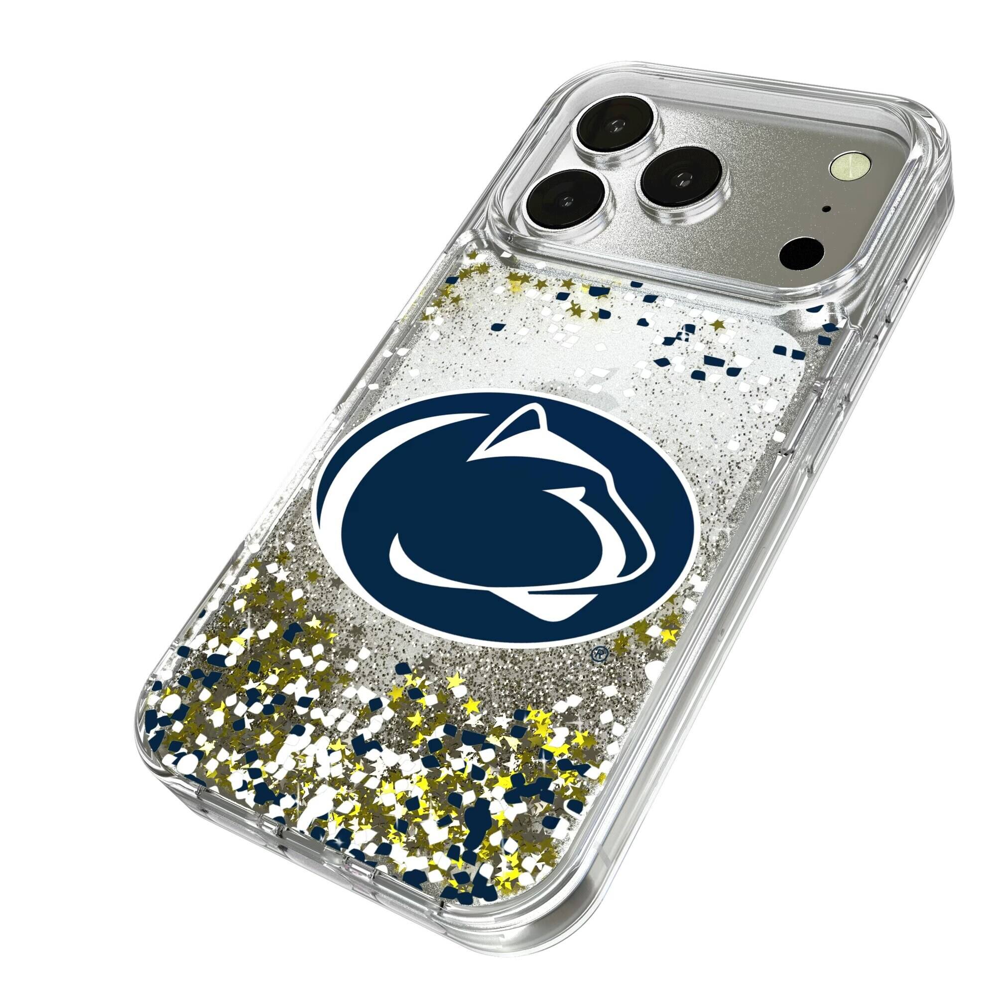 Alt View 1. Keyscaper - Penn State Nittany Lions iPhone Glitter Confetti Design Case - 15 - Multicolor.