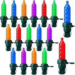 MOSZAR LLC - 60-Pack Multicolor LED Christmas Replacement Mini Bulbs for String Lights