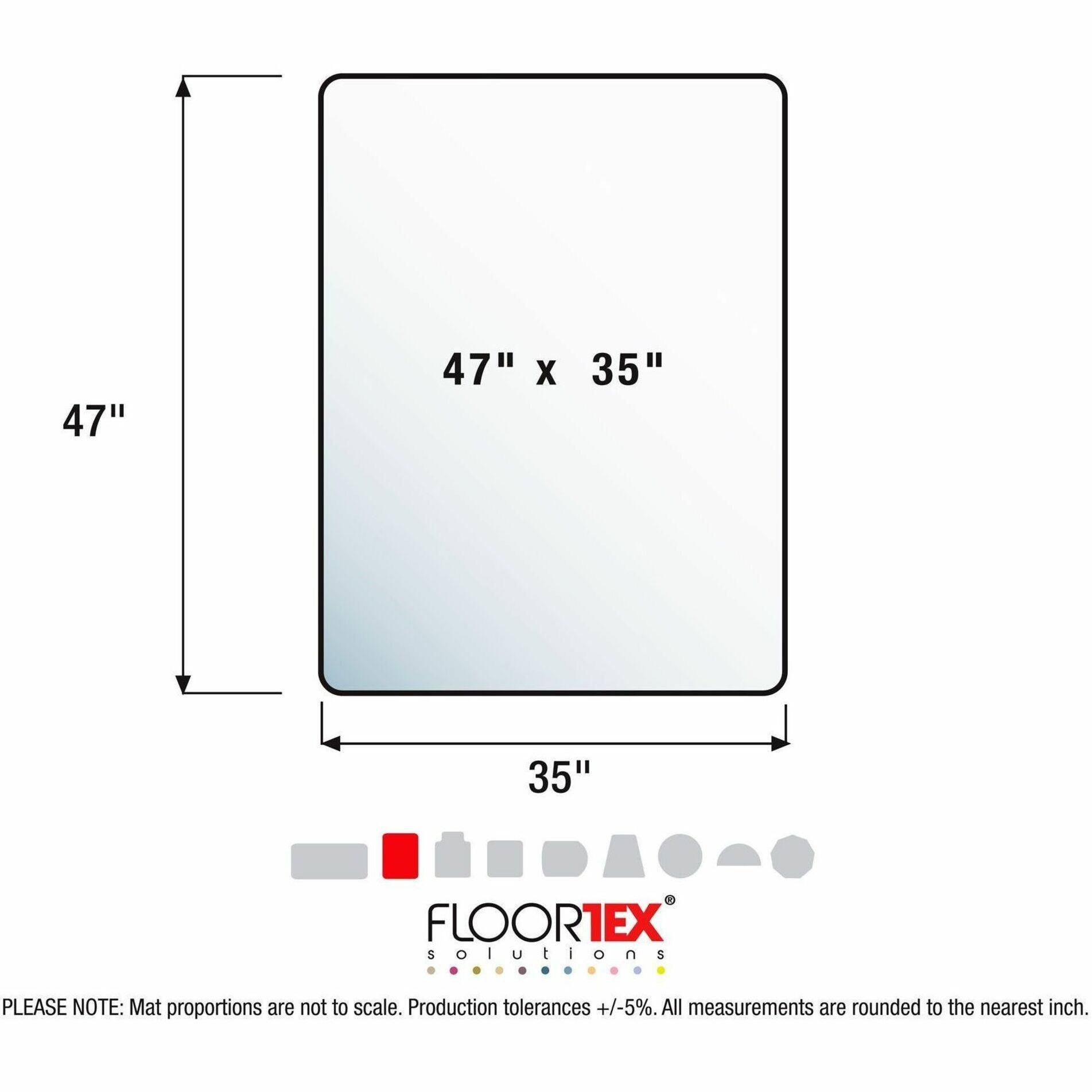Alt View 23. Floortex - Ultimat Polycarbonate Rectangular Chair Mat for Carpets up to 1/2'' - 35'' x 47'' - Clear.