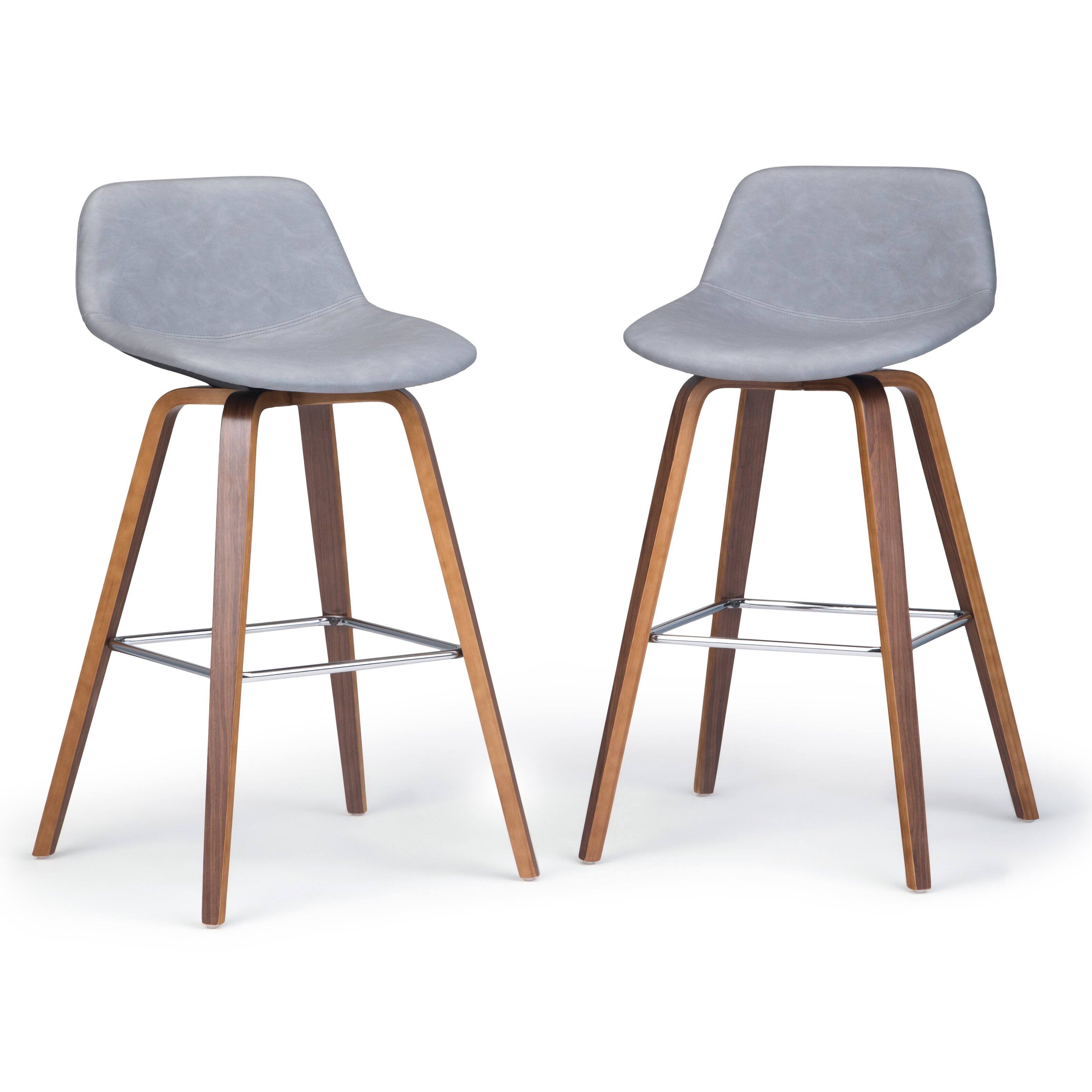 Alt View 17. Simpli Home - Randolph Bentwood Counter Height Stool (Set of 2) - Stone Grey.