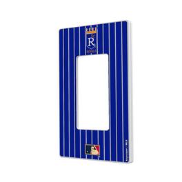 Keyscaper - Kansas City Royals 1969-1978 Cooperstown Pinstripe Single Rocker Light Switch Plate - Multicolor