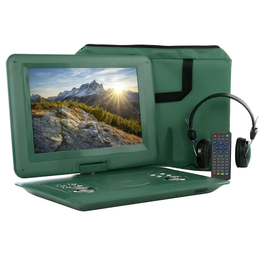 Trexonic Refurbished Excellent 15.4 Inch Portable TV DVD Player with ...