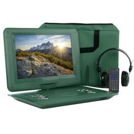 Trexonic - Refurbished Excellent - 15.4 Inch Portable TV DVD Player with Swivel TFT LCD Screen and USB,SD,AV,HDMI Inputs - Green