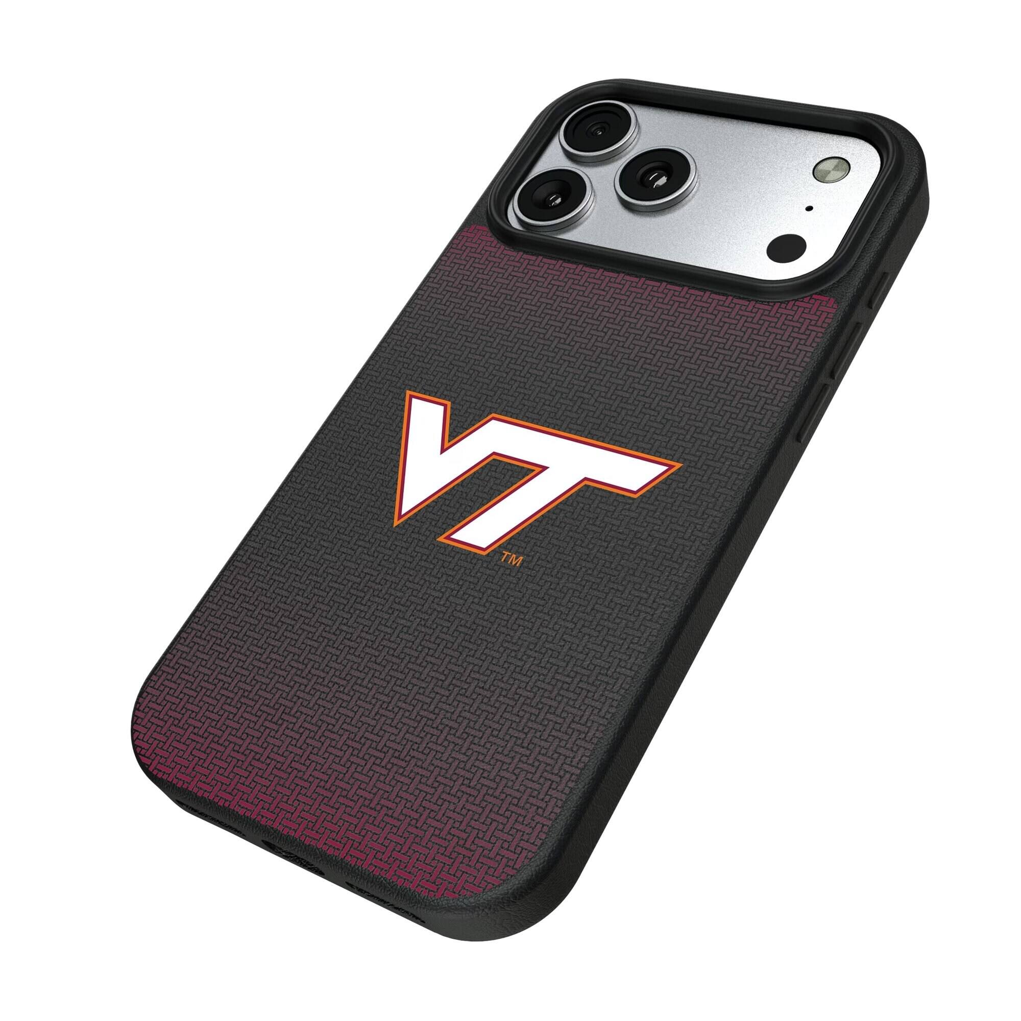 Alt View 1. Keyscaper - Virginia Tech Hokies Linen Logo iPhone Magnetic Bump Case - 17 Air - Black.