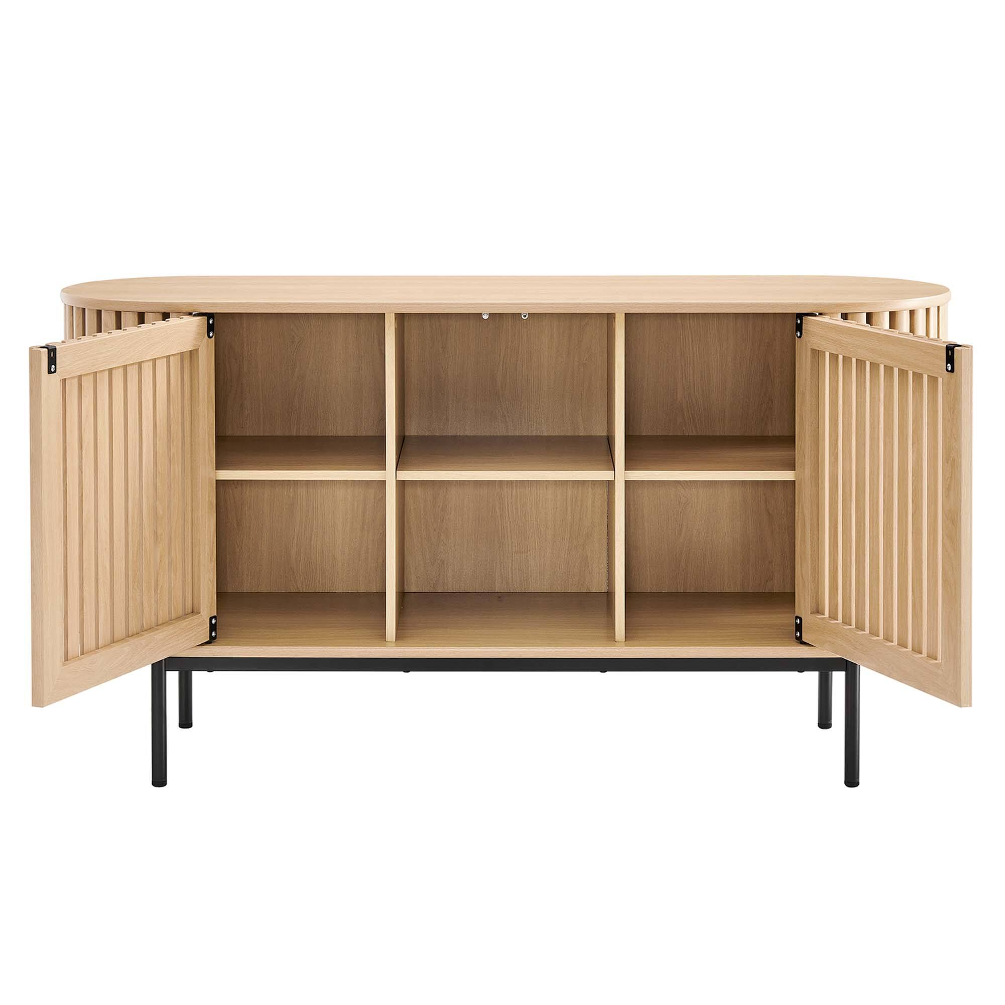 Alt View 6. Modway - Fortitude 59" Oval Sideboard by Modway - Oak.