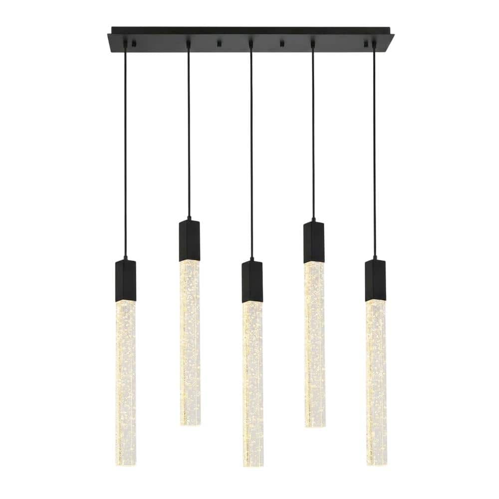 Elegant Lighting - Weston 5 lights pendant in - Black price history on PriceWatchPro